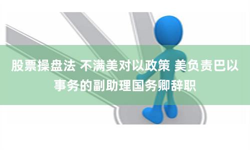 股票操盘法 不满美对以政策 美负责巴以事务的副助理国务卿辞职